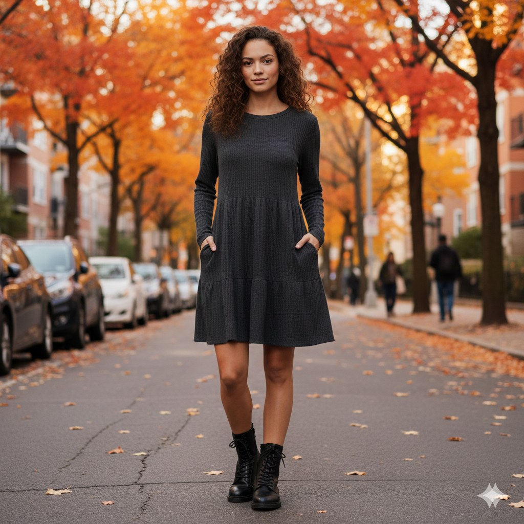 Сукня бохо трикотаж рубчик