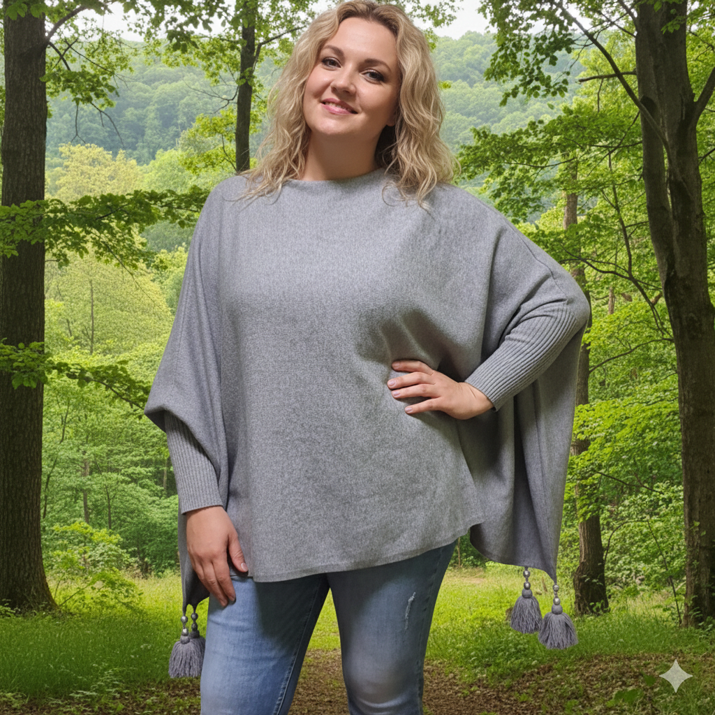 Пончо кашемір вязка